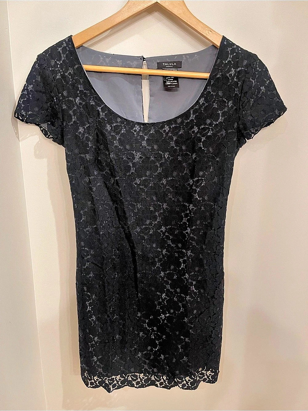 TALULA Black Floral Lace Mini Dress Size XS